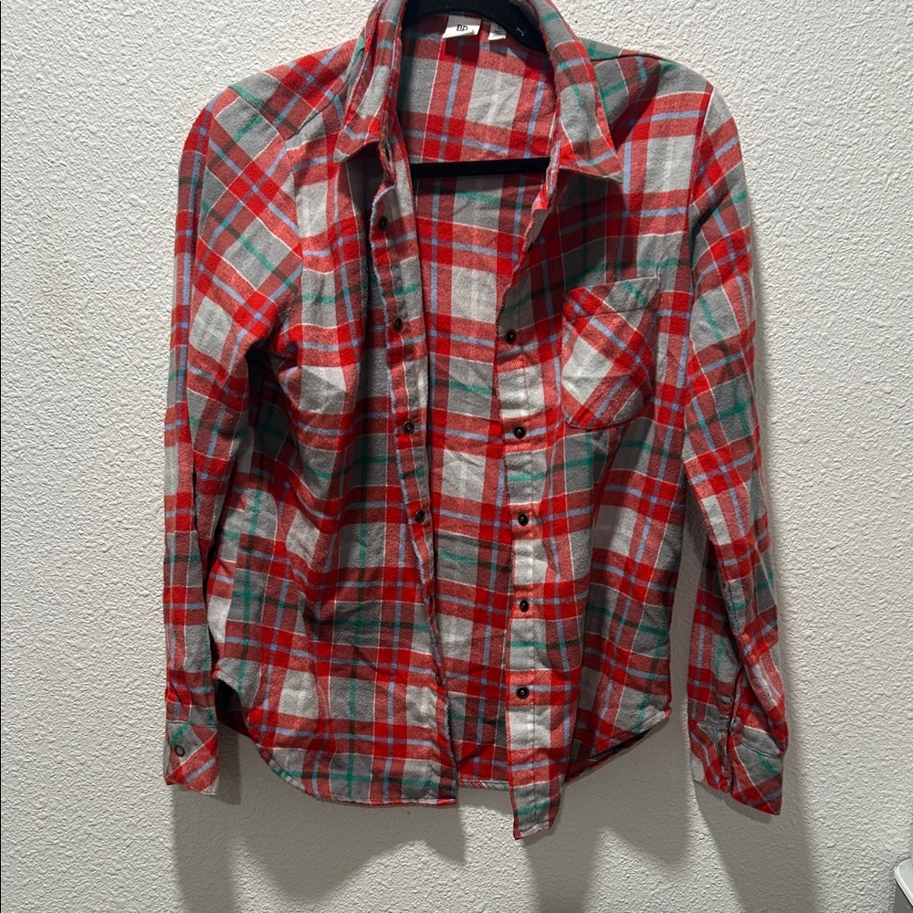 BOGO free -BP Red and Gray Plaid Shirt
